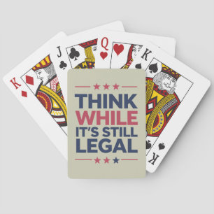 Baraja De Cartas Piensa mientras todavía es legal regalo republican