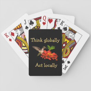 Baraja De Cartas Piense en las tarjetas de juego rojas locales que 