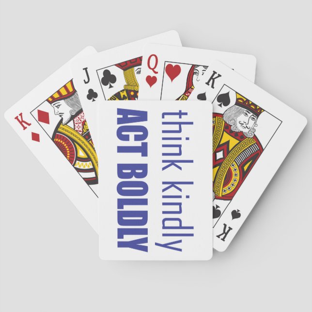 Baraja De Cartas Piensen Amablemente, Actúen con valentía (Reverso)