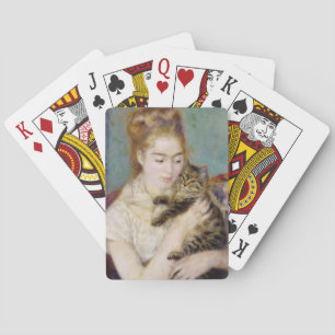 Baraja De Cartas Pierre A Renoir   Mujer con gato