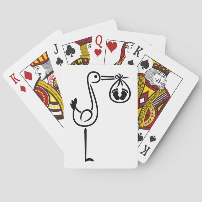 Baraja De Cartas Pies de bebé de cigüeña (Reverso)