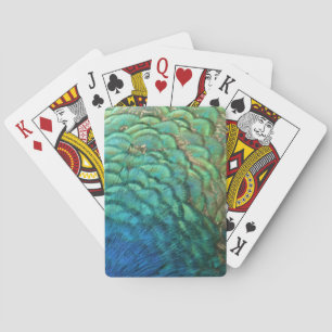 Baraja De Cartas Pies de pavo real en colorido Resumen Diseño de la