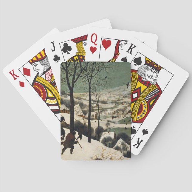 Baraja De Cartas Pieter Bruegel El Anciano - Cazadores En La Nieve (Reverso)