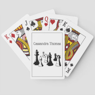 Baraja De Cartas Piezas de Ajedrez Arte Antiguo #2