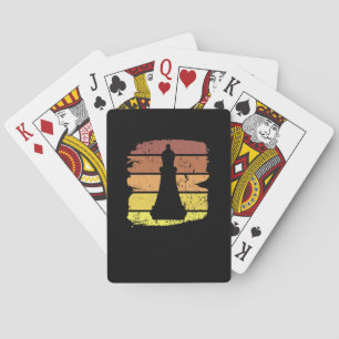 Baraja De Cartas Piezas de Ajedrez Retro
