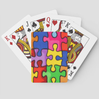 Baraja De Cartas Piezas de rompecabezas coloridas