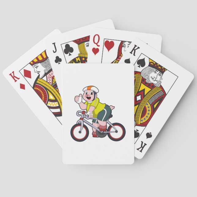 Baraja De Cartas Pig with Bicycle & Helmet (Reverso)