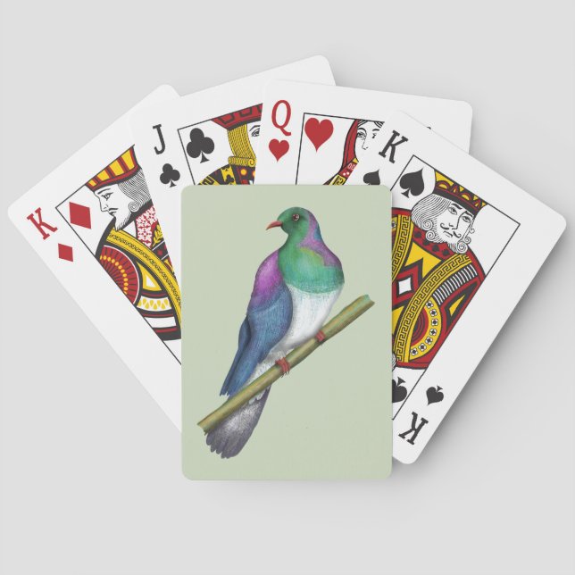 Baraja De Cartas Pigeon de Kereru Wood (Reverso)
