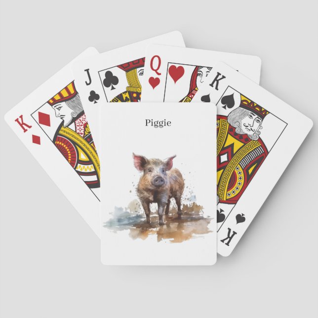 Baraja De Cartas Piglet lúdico, personalizado (Reverso)