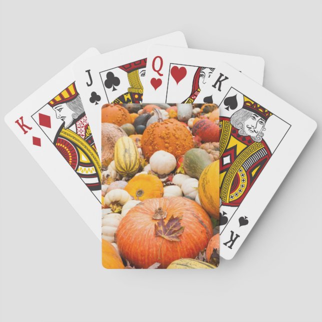 Baraja De Cartas Pila De Calabazas Y Escasez (Reverso)
