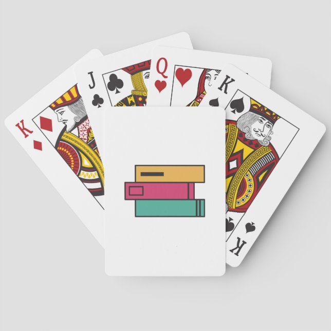 Baraja De Cartas pila de libros (Reverso)