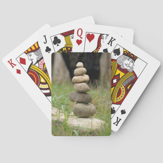 Baraja De Cartas Pila De Rocas Equilibradas (Reverso)
