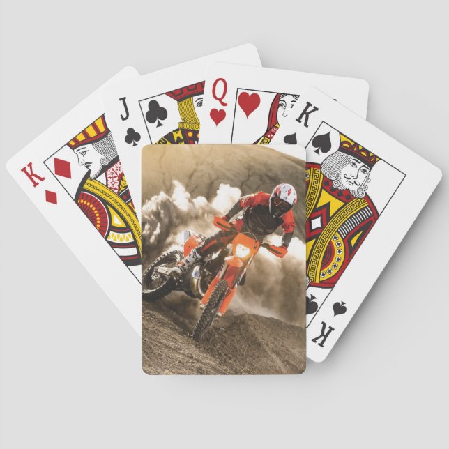 Baraja De Cartas Piloto de Motocross (Reverso)