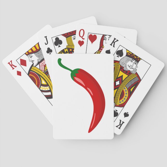 Baraja De Cartas Pimienta picante roja (Reverso)