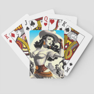 Baraja De Cartas Pin-up retro occidental