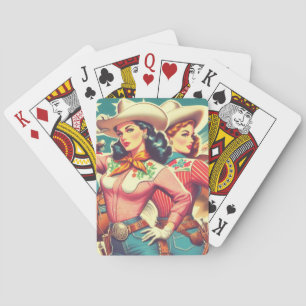 Baraja De Cartas Pin-ups Retro Cowgirls