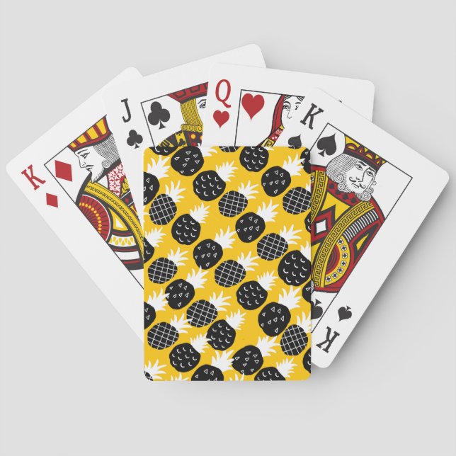 Baraja De Cartas Piña negra (Reverso)