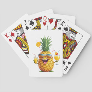 Baraja De Cartas Pinapple Divertido Vacaciones Alegres Bebidas Trop