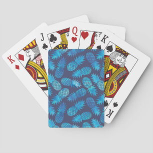 Baraja De Cartas Piñas azules del teñido anudado