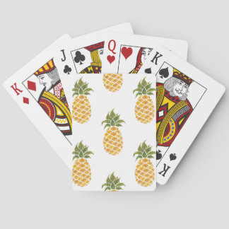 Baraja De Cartas Piñas pintadas a mano, fondo de acuarela.