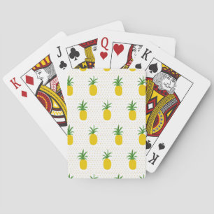 Baraja De Cartas Piñas tropicales doradas