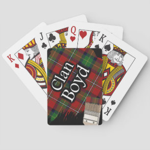 Baraja De Cartas Pincel de pintura de tartán del clan escocés Boyd