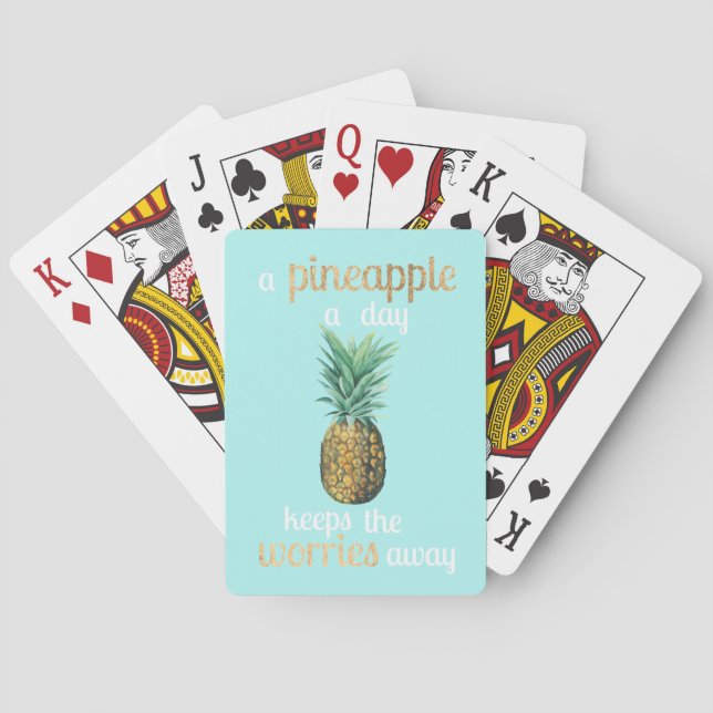 Baraja De Cartas Pineapple Life Quote (Reverso)
