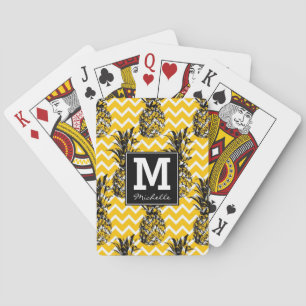 Baraja De Cartas Pineapple Zigzags   Monograma