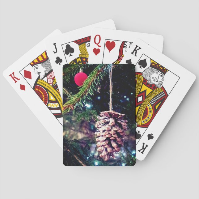 Baraja De Cartas Pinecone y baudible rojo (Reverso)