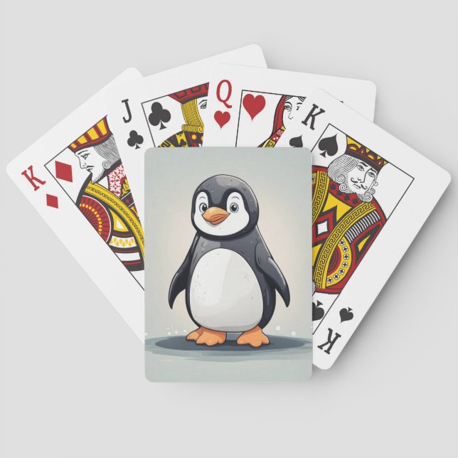 Baraja De Cartas Pingüino adorable (Reverso)