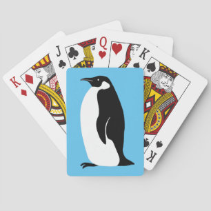 Baraja De Cartas Pingüino Aqua Blanco Negro