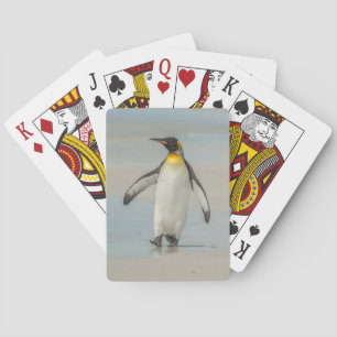Baraja De Cartas Pingüino caminando en la playa