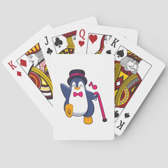 Baraja De Cartas Pingüino como Groom con el empate (Reverso)