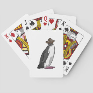 Baraja De Cartas Pingüino como pirata con Gorra
