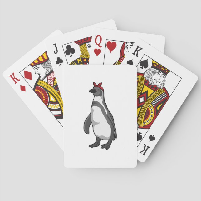 Baraja De Cartas Pingüino con Bandana (Reverso)
