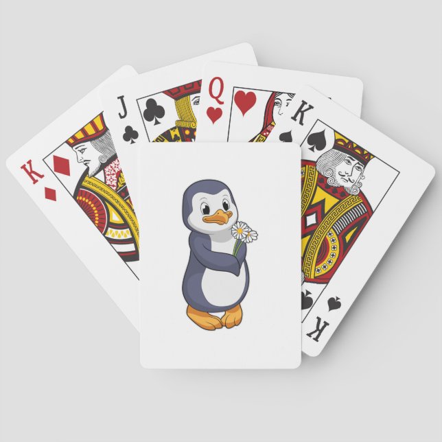 Baraja De Cartas Pingüino con Daisy (Reverso)