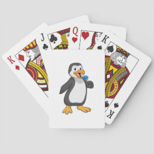 Baraja De Cartas Pingüino con dulces de Lollipop