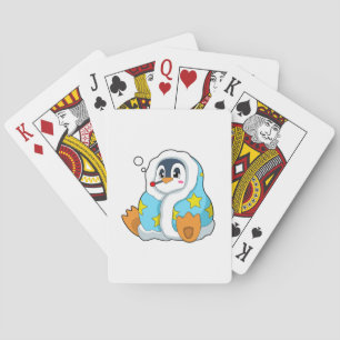 Baraja De Cartas Pingüino con termómetro clínico