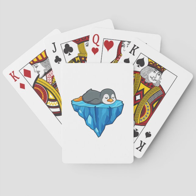 Baraja De Cartas Pingüino en la flota de hielo (Reverso)