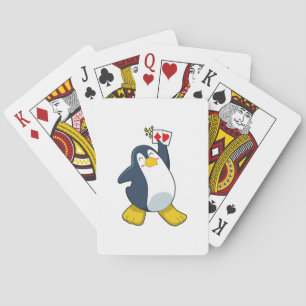 Baraja De Cartas Pingüino en Poker con tarjetas de póker