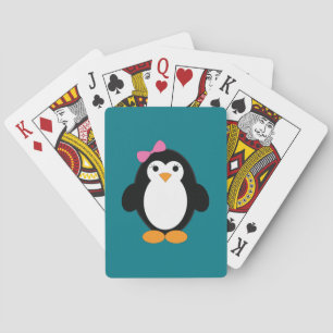Baraja De Cartas Pingüino niña linda