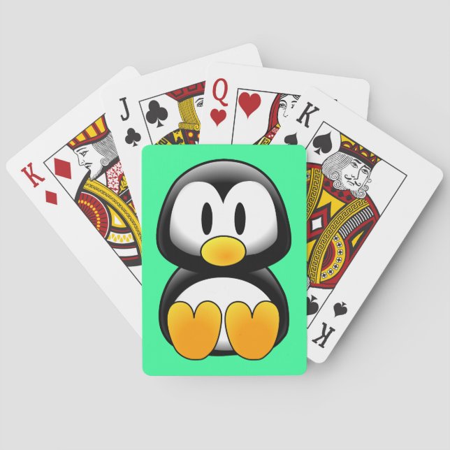 Baraja De Cartas Pingüino Personalizado (Reverso)