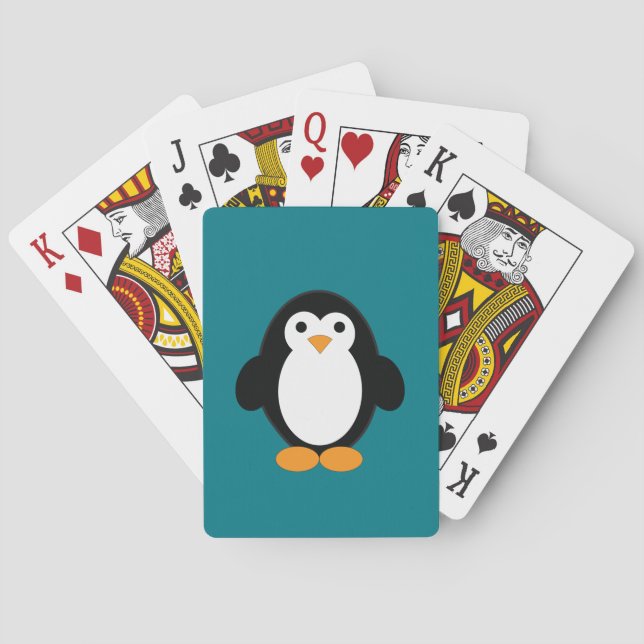 Baraja De Cartas Pingüino Personalizado (Reverso)