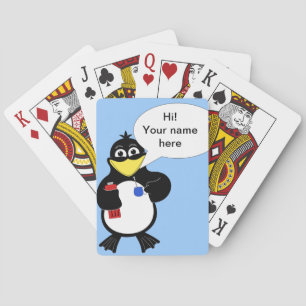 Baraja De Cartas pingüino personalizado