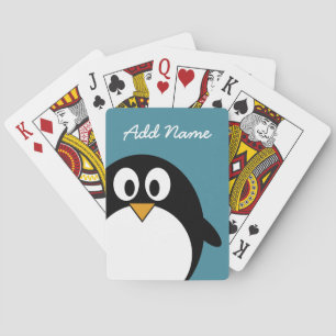 Baraja De Cartas Pingüino Personalizado con colores brillantes
