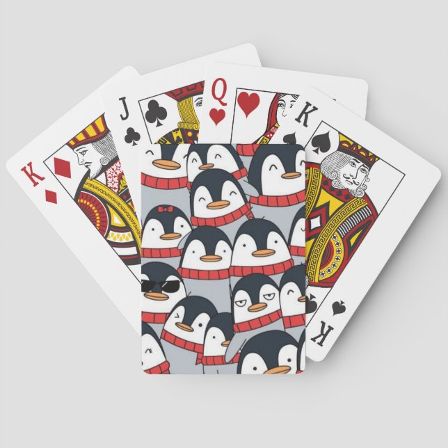 Baraja De Cartas Pingüinos animados (Reverso)