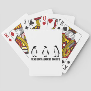 Baraja De Cartas Pingüinos contra aranceles contra políticas tribut