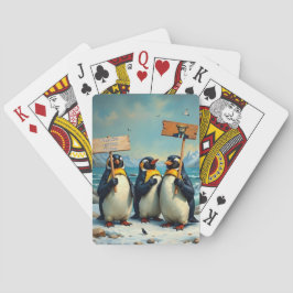 Baraja De Cartas Pingüinos contra Trump