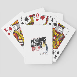 Baraja De Cartas Pingüinos contra Trump contra Estados Unidos