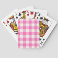 Baraja De Cartas Pink Gingham Plaid Cottagecore